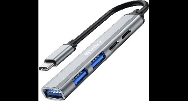 Sandberg - 336-50 interface hub - USB - Type-C - 5000 Mbit/s - Grijs