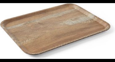 HENDI Dienblad melamine – houtnerf dessin – krasbestendig – 370x530 mm