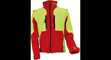 FRANCITAL Aigoual Softshell jas met uitneembare mouwen – rood/geel - Maat: L