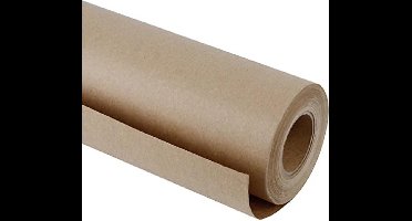 Breed Kraftpapier Rol - 61 cm x 30 m - Recycled Papier voor Handwerk, Kunst, Cadeauverpakking - Schoolboeken