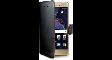Celly Wally Bookcase hoesje - Geschikt voor Huawei P8 Lite/ Honor 8 Lite - Kunstleer - Pasjeshouder - Zwart