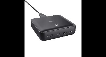 Trust Maxo - 100 W - Oplaadstation - Laptopoplader - Oplader - Geschikt voor o.a. Windows Laptops, Tablets, Telefoons – 1,2 meter kabel - Oplaadstation Apple - 4 poorten - USB A/USB C - Zwart