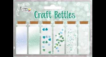 Creative Craft Group Decoratie Flesjes, 6 x 15g Groen/Blauw