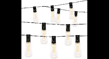 Grundig Solar Lichtsnoer - LED Tuinverlichting - Solar Lamp 3,35 Meter - Weerbestendige Tuinverlichting Zonneenergie