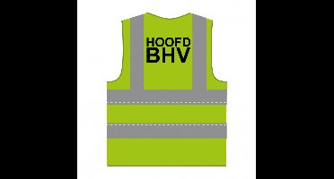 Hoofd BHV hesje RWS limoengroen