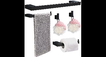 Boraboi® Elegante Aluminium Badkamer Hardware Set met Handdoekhouder en Toiletpapierhouder