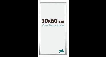 Your Decoration - Fotolijst 30x60 cm - Kunststof - Zilver - Bordeaux