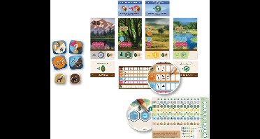 White Goblin Games - Cascadia: Rolling Hills - Dobbelspel - 1 tot 4 spelers - Gezelschapsspel - Natuur & Strategie - Flip-Roll-and-Write spel