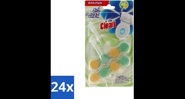 At Home - Clean - Toiletblok - 5in1 Active - Citrus Power - Neutraliseert & Reinigt - 2 Blokken - Voordeelverpakking - 24 stuks