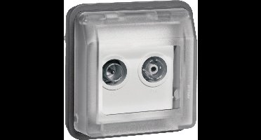 Hager 12033545 BER RADIO/TV EINDDOOS W1 GRIJS