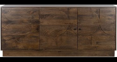 Dressoir Kaapstad mangohout 180x40x80 cm - Walnoot