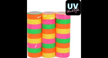 Boland - Set 3 papieren serpentines Neon UV Neon - Verjaardag, Kinderfeestje, Carnaval - Neon