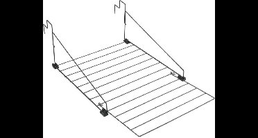 Tomado - Droogrek Den Haag - Ophangen aan radiator, deur, douchewand of balkon - 9 meter Drooglengte - 5 jaar garantie - Matzwart