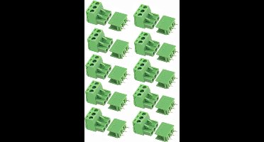 Schroef terminal 3pin 2-delig recht KF2EDG 5.08 - 10 stuks