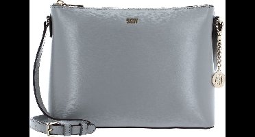 DKNY Leren Schoudertas Handtas Bryant Park Tz Crossbody Bag Grey Melange Lichtgrijs