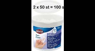 ** 2 x trixie oordoekjes -- 2 x 50st = 100 vingerdoekjes - voor honden en katten + 1 x pakje ferribiella oogdoekjes 20 st -