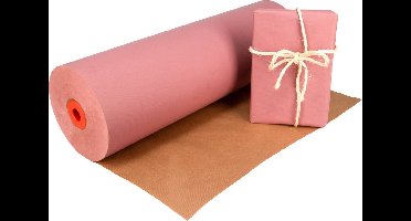 Kraftpapier op rol 59 cm x 400 meter 50 gram/m2 roze
