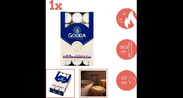 Gouda - Waxinelicht - 45 stuks per verpakking - Doos - Voordeelverpakking - 45 stuks - 1 verpakkingen