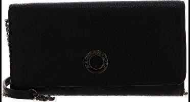 MANDARINA DUCK Leren Kaarthoes Schoudertas Mellow Leather Wallet Bag Nero Zwart