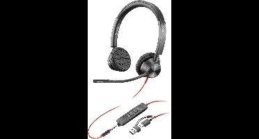 HP Poly Blackwire C3325-M – On-ear headset – Kabel – Stereo – Zwart – Ruisonderdrukking (microfoon) – Volumeregeling