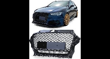 Passend Voor Audi A3 8V 12 t/m 16 Sport Grill Zonder Embleem Hoogglans Zwart Honingraat Quattro Look S3 RS3 Tsi Tdi Styling