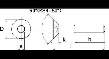 Inbusbout Pk RVS A4 M8x80mm - 100 stuks