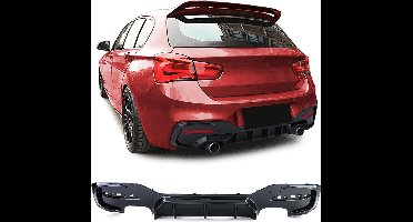 Passend Voor Bmw 1 Serie F20 F21 LCI Achterbumper Diffuser Glans Zwart 4 x Uitlaat 135i Look 2015 t/m 2019 116 118 120