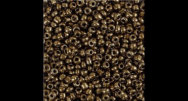 Rocailles, d 3 mm, afm 8/0, gatgrootte 0,6-1,0 mm, brons, 25 gr/ 1 doos