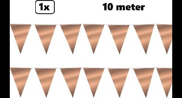 Vlaggenlijn rosegoud 10 meter - rose goud vlaglijn festival feest party verjaardag thema feest kleur