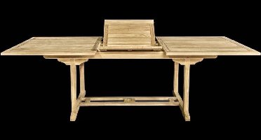 Decomeubel - Rechthoekige uitschuifbare tuintafel Teak 180-240 cm