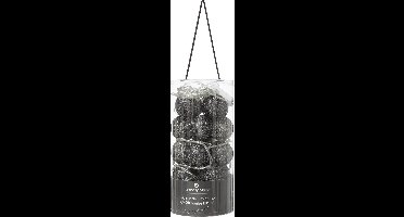 Atmosphera Lichtslinger - 20 verlichte balletjes/bollen 6 cm - zwart - 435 cm - stekker