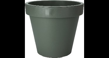 Pro Garden Plantenpot/bloempot Botanic - Tuin buiten - kunststof - donkergroen - Dia 50 cm - rond