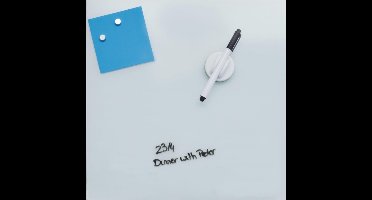 DESQ® Magnetisch Glasbord - Wit - 45 x 45 cm - Inclusief Wisser en Stift en Magneten
