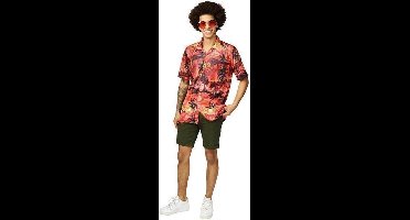 Hawaii Blouse Red Palm - Maat 54