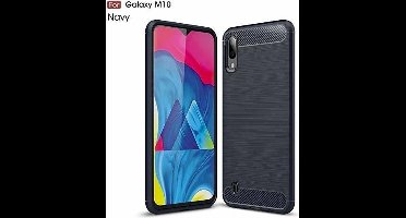 Ntech Soft Brushed Hoesje Geschikt Voor Samsung Galaxy A10 / M10 - Donker Blauw