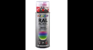 Dupli-Color acryllak hoogglans RAL 9011 grafiet zwart - 400 ml