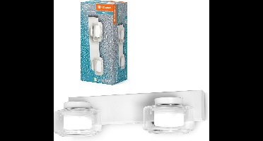 LEDVANCE ORBIS Flame wand- en plafondlamp met LED, wit, 11W, 700lm, 3000/4000K, kleurtemperatuur instelbaar via wandschakelaar (koud wit en warm wit), IP44 bescherming tegen vreemde voorwerpen en spatwater