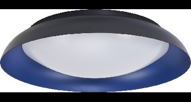 LEDVANCE Orbis Plate LED plafondlamp, zwart-blauw, 45W, 2200lm, 3000K, 480mm, 830 vriendelijk warm wit, dimbaar in 3 niveaus door te trappen, IP20 bescherming, inclusief montageschroeven en pluggen