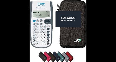 TI-30XB MultiView incl. WYNGS Beschermhoes Donkergrijs - Wetenschappelijke Rekenmachine - Basis Pakket