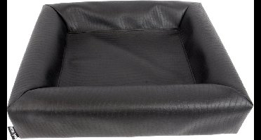 Bia Bed - Hondenmand - Croco - Zwart - Bia-4 - 85X70X15 cm