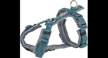 Hondentuig Trixie - Premium Trekking Petrol Blauw - Verstelbaar 32-38x1.3 cm