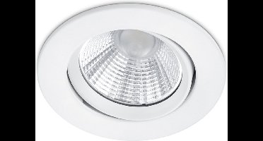 LED Spot - Inbouwspot - Torna Paniro - Rond 5W - Dimbaar - Warm Wit 3000K - Mat Wit - Aluminium - Ø80mm