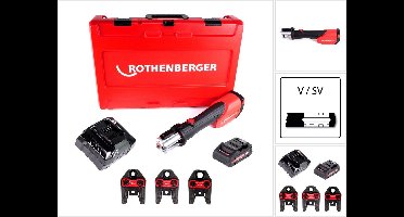 Rothenberger ROMAX 4000 Set TH16-20-26 mm accukrimpmachine + 1x accu 4.0Ah + lader + krimptangen + koffer ( 1000001925 )