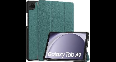 Ntech Tablet Hoes Geschikt voor Samsung Galaxy Tab A9 / Galaxy Tab A11 8.7 inch hoes Trifold Bookcase - Pine Groen