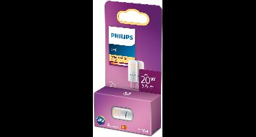 Philips energiezuinige LED Capsule Transparant - 20 W - G4 - warmwit licht - 2 stuks - Bespaar op energiekosten