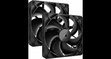 Corsair iCUE LINK RX140 PWM Fan Twin Starter Kit - Ventilatorhuis - 2-pack - 140mm - 95.7 cfm - 1700 rpm - 10 - 36 dBA - 4-pin PWM - zwart