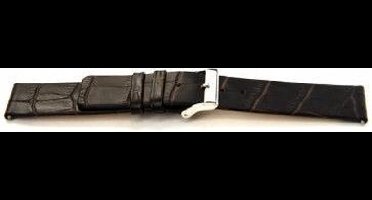 Horlogeband I350 Croco D.bruin Leer 24x24 mm