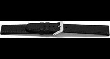 Horlogeband Universeel G113 Leder Zwart 20mm