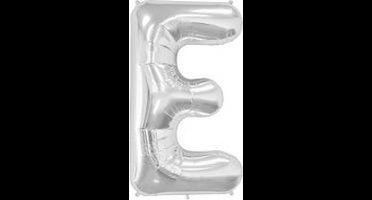 Letter E Zilver lucht 41cm
