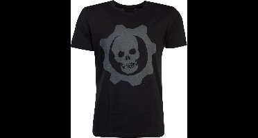 Gears of War Heren Tshirt -M- Skull Badge Zwart